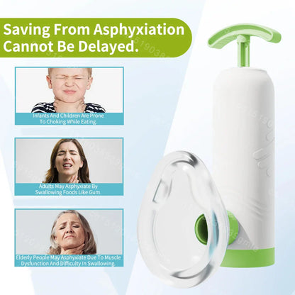 First Aid Anti-Choking Rescue Device – Automatic Airway Assist with 3 Mask Sizes for Adults & Kids, Emergency Kit