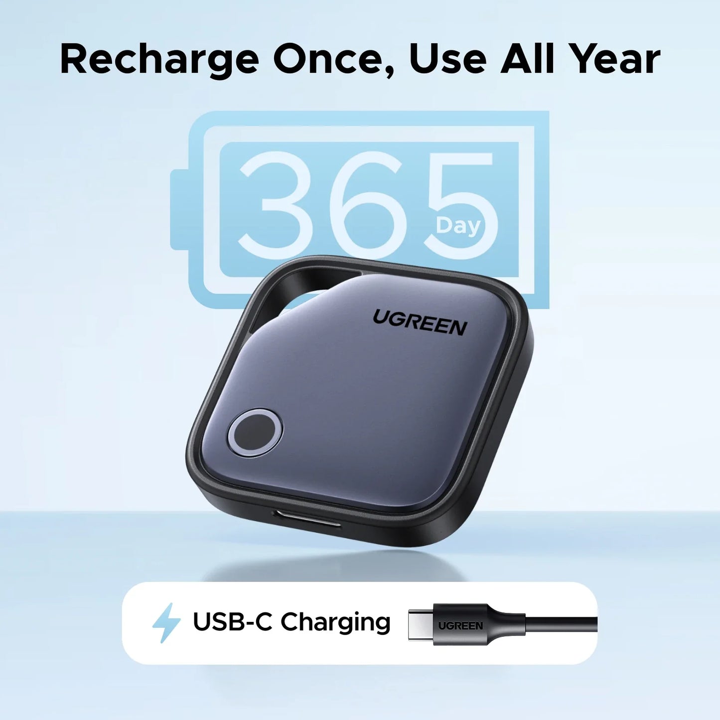 UGREEN Smart Bluetooth Tracker Card - Apple Find My & Android Find Hub Compatible