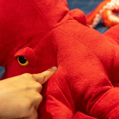 Lifelike Octopus Plush Toy — 40-75cm Red Stuffed Sea Animal Doll for Kids Gifts