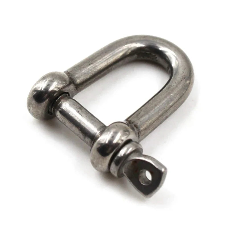304 Stainless Steel D Shackle - Straight Short Rigging Hook for Boat & Marine Hardware