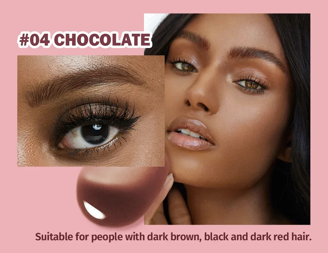 Wild 3D Eyebrow Pencil – Square Angled Brush Velvet Brow Dye Cream, Waterproof & Anti-Smudge Tint Pen