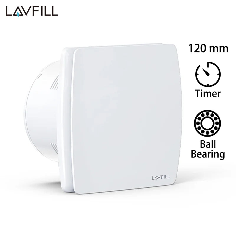 230V 4" 100MM Duct Extractor Fan – Smart Bathroom Exhaust with Timer, Humidistat, and Humidity Sensor for Shower & Toilet