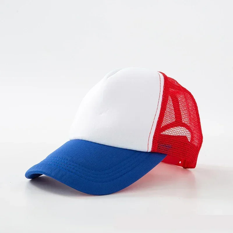Custom Logo Trucker Hat - Adjustable Polyester Mesh Baseball Cap for Men & Women
