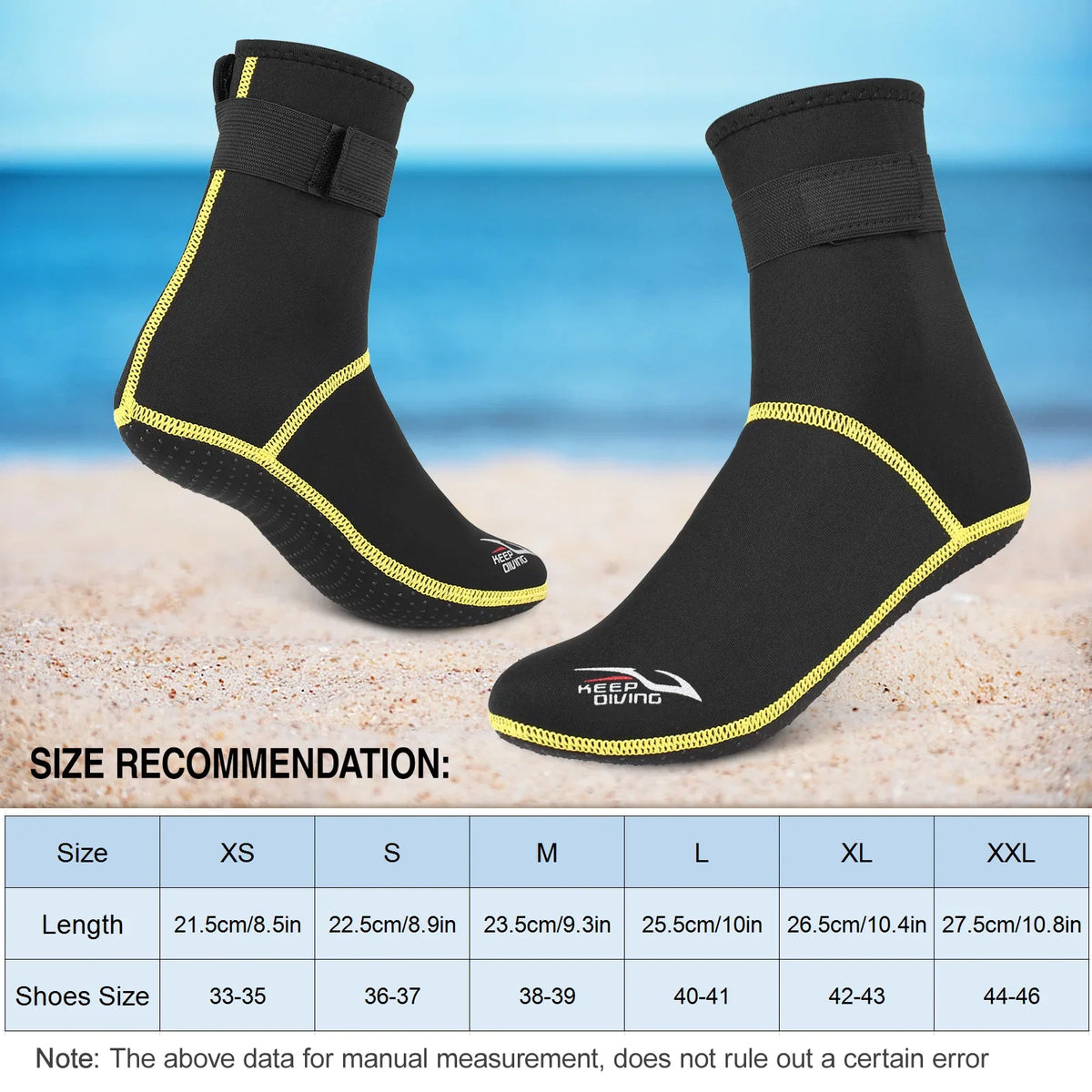 3mm Neoprene Outdoor Diving Socks - Thermal Wetsuit Boots for Snorkeling, Sailing, Swimming - Anti-Slip Beach Water Socks