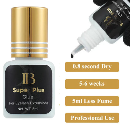 Original IB Lash Glue Super Plus Hyper Bond - I-Beauty Eyelash Extension Adhesive, Long Lasting & Fast Dry, Korea