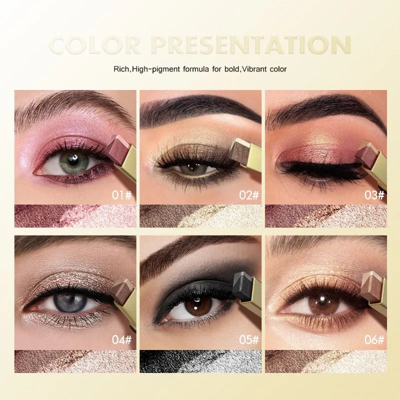 Double Color Eyeshadow Stick – Waterproof Long-Lasting Glitter & Metallic Shimmer Highlight Eye Makeup Pen