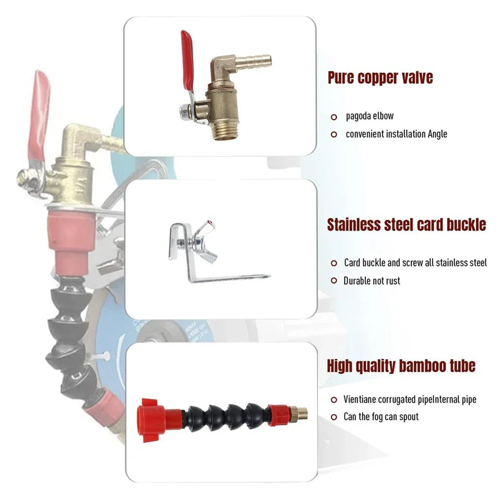 Coolant Misting Nozzle System – Dust-Proof Water Sprayer for Marble, Tile & Brick Cutting Machines
