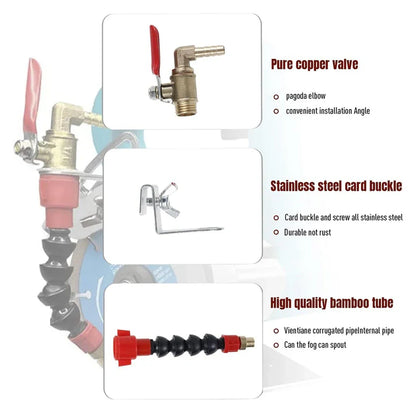 Coolant Misting Nozzle System – Dust-Proof Water Sprayer for Marble, Tile & Brick Cutting Machines