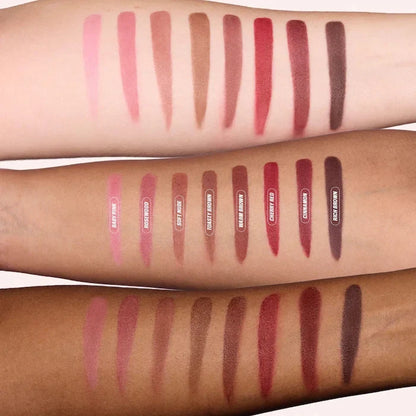 Velvet Brown Lip Liner - Nude Matte Waterproof Cherry Red Lip Contour Pencil for Women