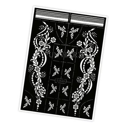 Reusable Henna Stencil Templates for Hand & Body – Floral Tattoo Stencils for Women, Weddings & Festivals Body Art Makeup Tools