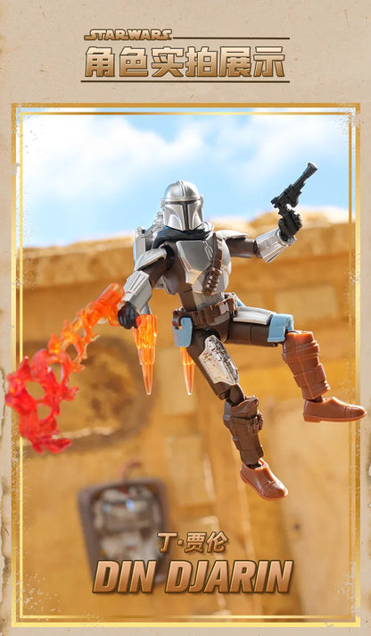BLOKEES GV01 Star Wars Mandalorian Action Figure – Mando Djarin, Grogu, Boba Fett & Stormtrooper Collectible Toy Gift
