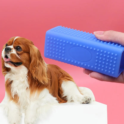 Silicone Hollow Rubber Dog Hair Brush – Remover for Cars, Furniture, Carpet, Clothes, Pet Supplies