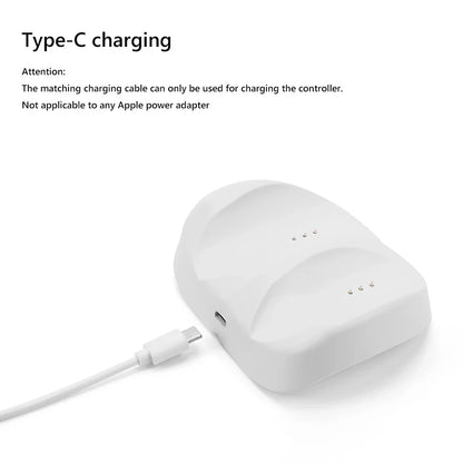 Wireless Charging Dock for Quest 3 Controllers – 2 Rechargeable Batteries for VR Touch Plus Handle, VR Accessories Charger