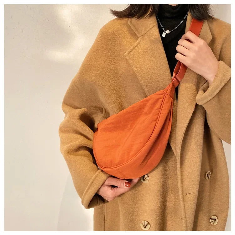 Casual Nylon Hobo Crossbody Bag for Women – Shoulder, Half Moon, Tote Travel Shopper & Purses