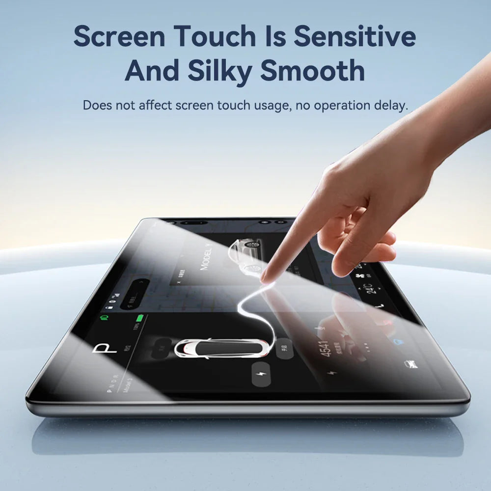 YZ Tempered Glass Screen Protector for Tesla Model 3/Y – Anti-Glare HD Center Console Film Protection Accessories