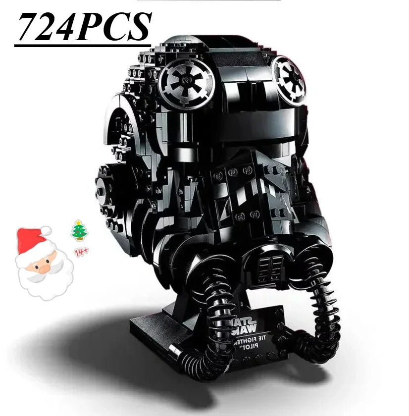 75274 SpaceShip TIE Fighter Pilot Helmet Building Blocks — Classic Battle Model — Kids Christmas Gift