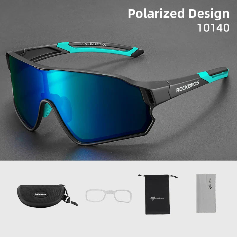 ROCKBROS Polarized Sports Sunglasses — UV400 Cycling Glasses for Outdoor Hiking, Golf & Camping