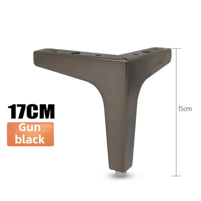 4Pcs Modern Metal Furniture Legs – Gold & Black Iron Sofa Feet for Table, Bed, Chair, Desk & Cabinet