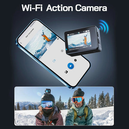 4K 5K Action Bicycle Camera with Electronic Stabilizer – WiFi Sport Helmet Video Recorder Compatible with GoPro