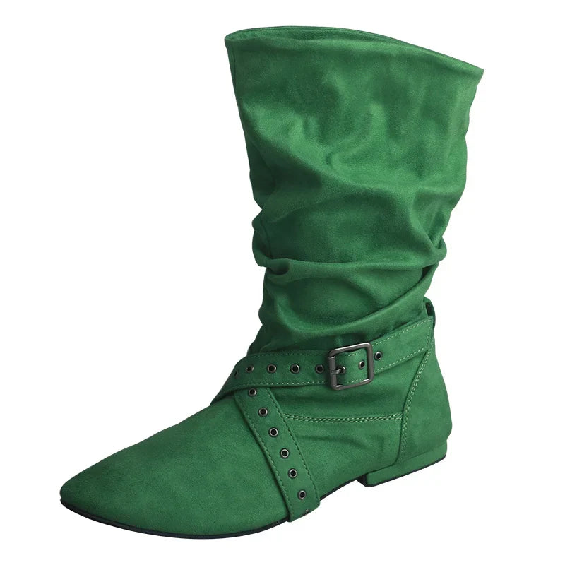 Wedopus Women’s Customized Western Dance Boots – Black Cowboy Heel Boots with Suede Sole for Urban & Ballroom Dancing