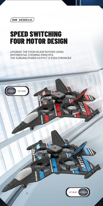 RC Plane with Camera – Remote Control Helicopter, Obstacle Avoidance, 2.4G EPP Foam Fighter Aircraft for Kids