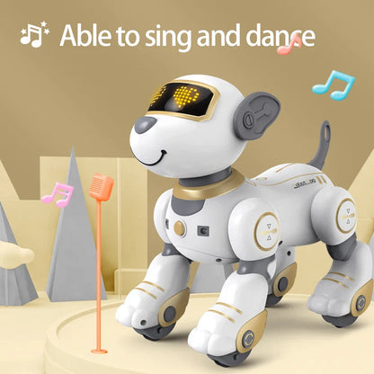 Funny RC Robot Dog – Programmable Electronic Stunt Dog with Voice Command, Touch Sensor & Music, Toy Gift for Kids