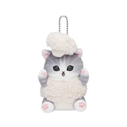 Yoyo Japanese Style Mofusand Plushie Shark Cat Keychain — Cute Fruit & Vegetable Soft Pendant Gift for Girls