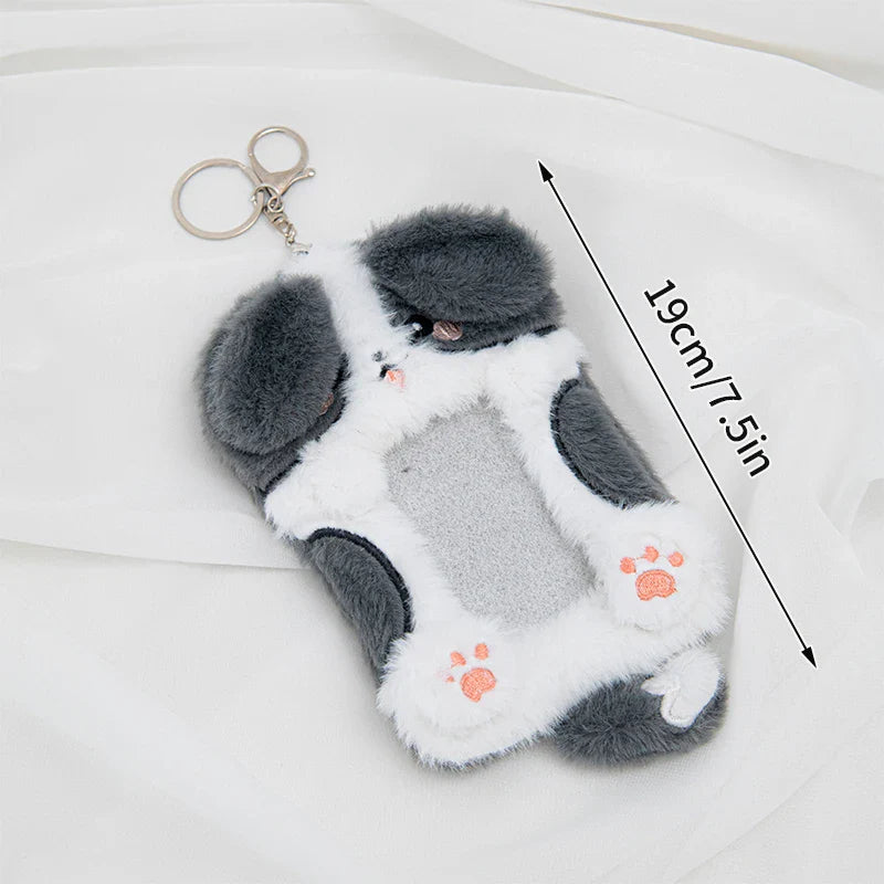 Cute Plush Photo Card Holder - Kpop Idol Bus Card Protector & Picture Album Case