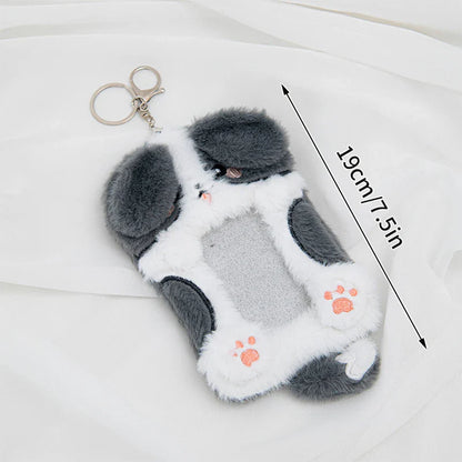 Cute Plush Photo Card Holder - Kpop Idol Bus Card Protector & Picture Album Case