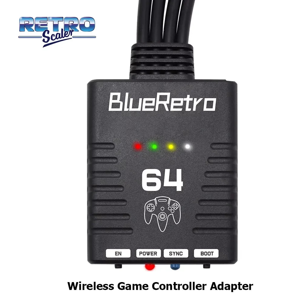 RetroScaler BlueRetro Wireless Adapter – Supports Up to 4 Controllers for Nintendo 64 N64