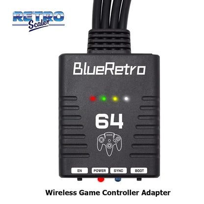 RetroScaler BlueRetro Wireless Adapter – Supports Up to 4 Controllers for Nintendo 64 N64