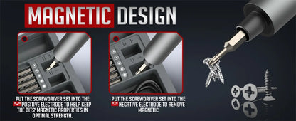 75-in-1 Precision Electric Screwdriver Set – 71 Magnetic Phillips & Torx Bits with 3 LED Lights
