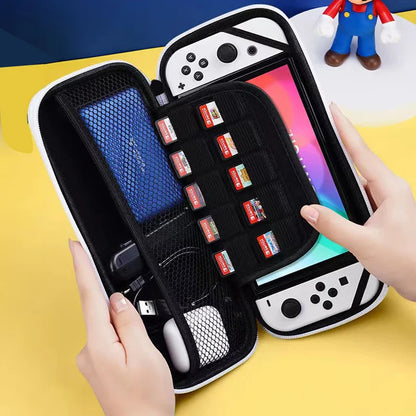 7-in-1 Nintendo Switch OLED Crystal Shell Case Kit: Storage & Carrying Accessories