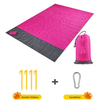 Waterproof Folding Beach Mat – Lightweight Pocket Blanket for Outdoor Picnic, Camping, and Beach