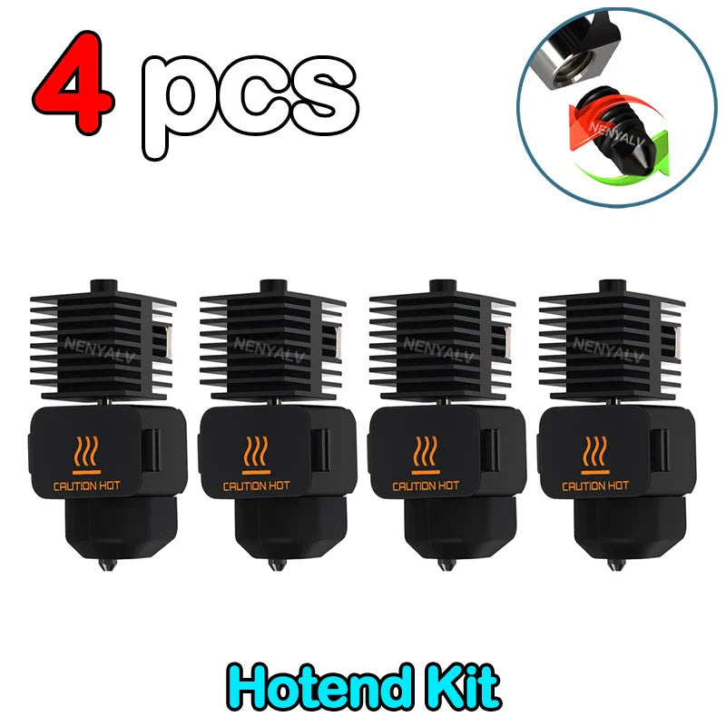 Bambu Lab A1 Mini Hotend Kit – 0.2/0.4/0.6/0.8mm Hardened Steel Nozzle Replacement for A1 3D Printer