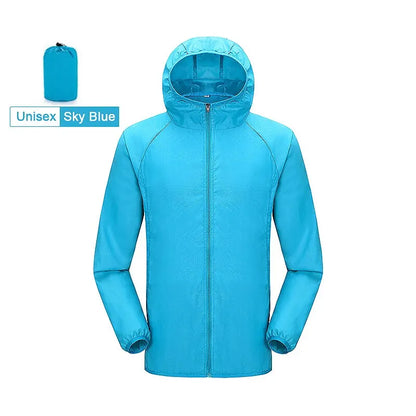 LNGXO Unisex Waterproof Hiking Jacket – Quick Dry Camping Windbreaker, Trekking, Fishing, Anti-UV Rain Coat for Men & Women