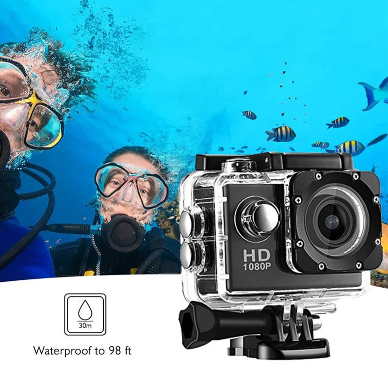 4K Action Camera for Outdoor Sports — 3MP, 900mAh, Waterproof Underwater Case, 2.0" Video Recording