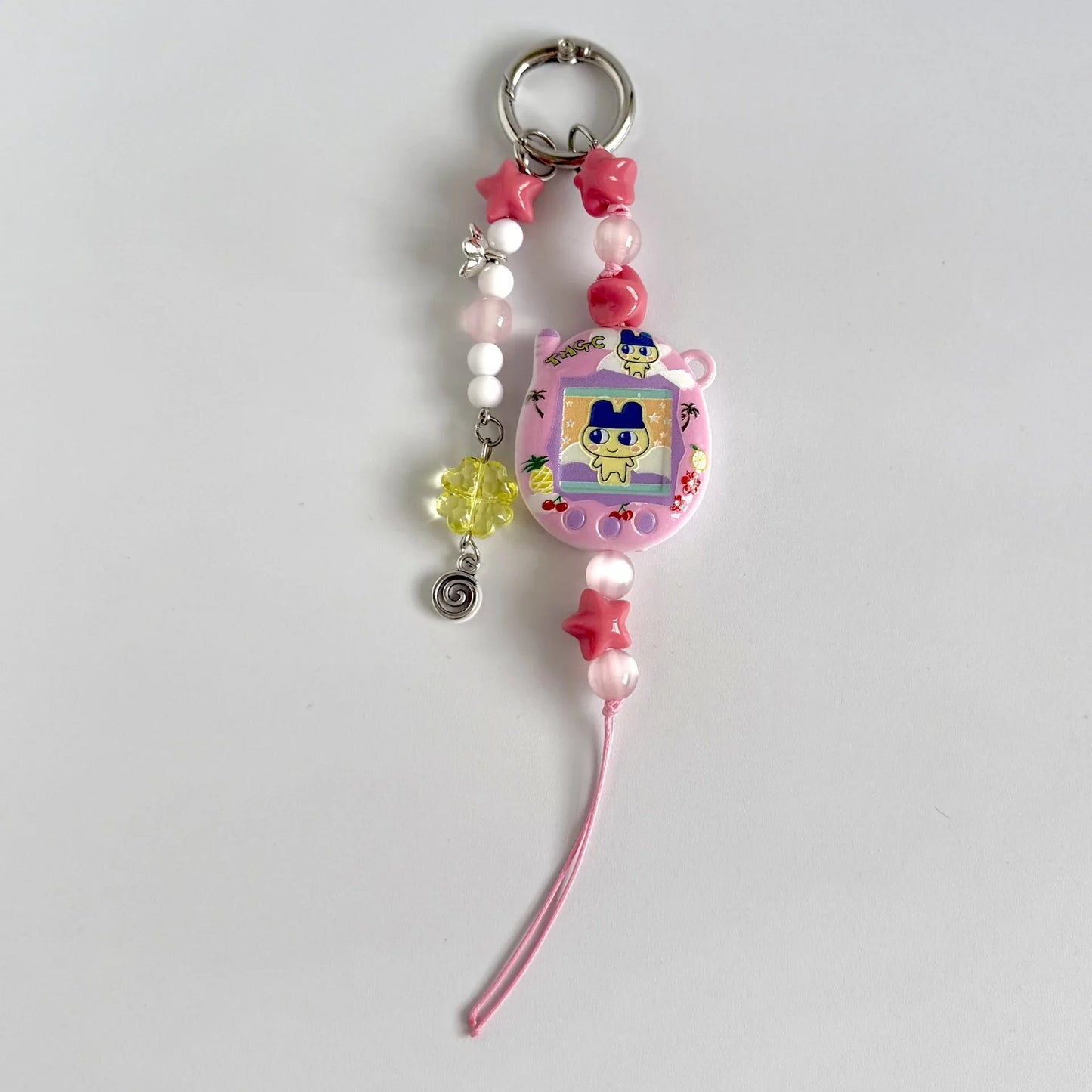 Tamagotchi Phone Strap - Y2K Retro Digital Pet Beaded Keychain Charm for Girls