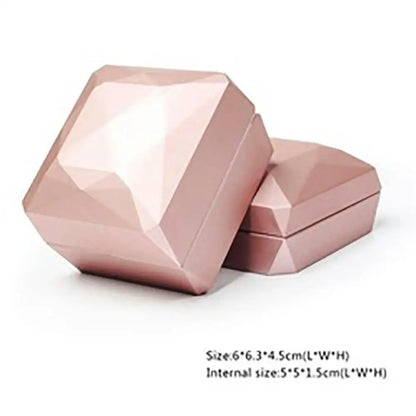 LED Jewelry Ring & Necklace Box — Luxury Velvet Display Case with Light for Engagement, Proposal & Wedding Gifts