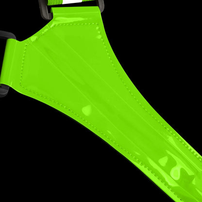 LED Running Vest – USB Rechargeable Reflective Glowing Straps for High Visibility Night Running & Cycling, Elastic Safety Band