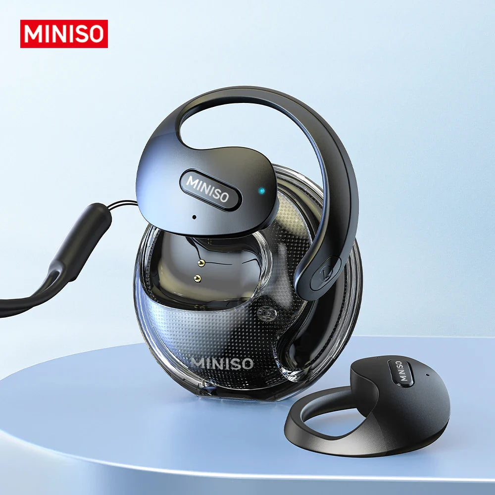 MINISO X15Pro Translator Bluetooth Earphones — Wireless Headset for Travel & Office, 5.4 AI Translation, ASMR App Compatible
