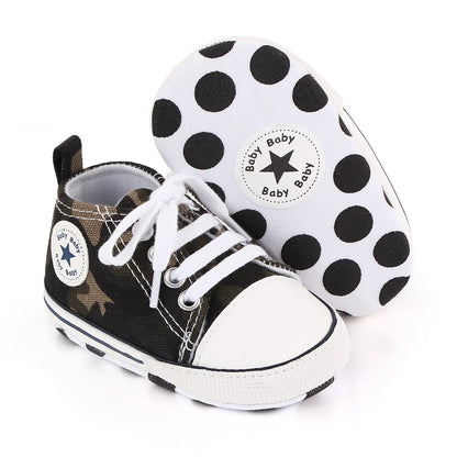 New Baby Shoes for Boys & Girls – Classic Canvas Casual Sneakers, Soft Sole Non-Slip Toddler Walkers D2486