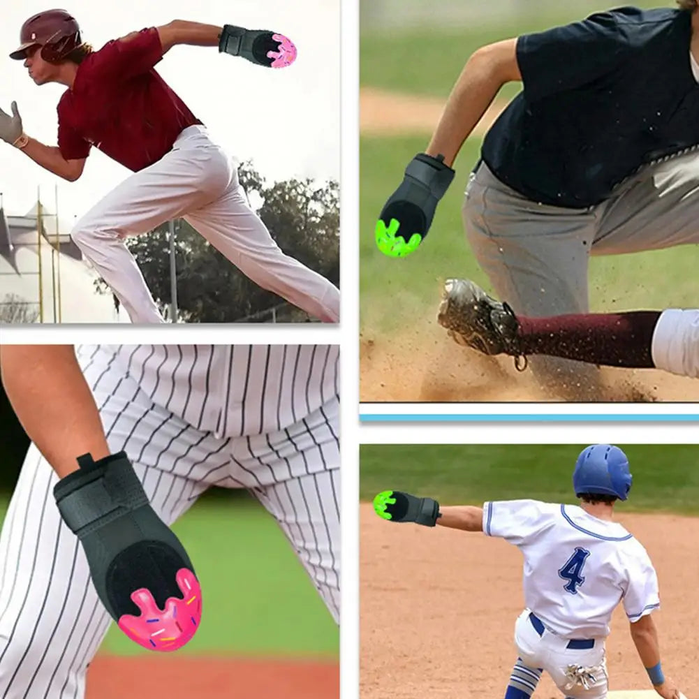 Baseball Sliding Mitt with Adjustable Wrist Compression Strap – Universal Left/Right Hand Glove for Youth & Adults