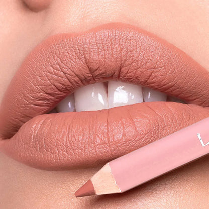 12-Color Matte Lipliner Pencil – Waterproof, Plumping Lip Liner for Natural Nude & Pink Shades | Professional Lip Contour Makeup