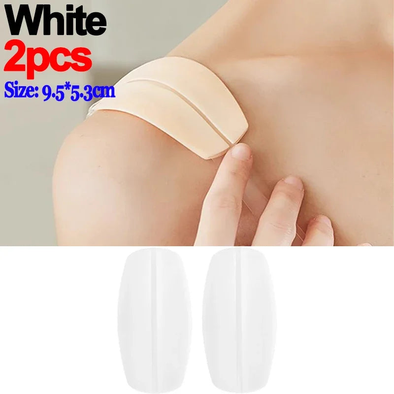 2/6PCS Silicone Anti-Slip Bra Strap Pads – Soft Shoulder Cushions for Women Pain Relief