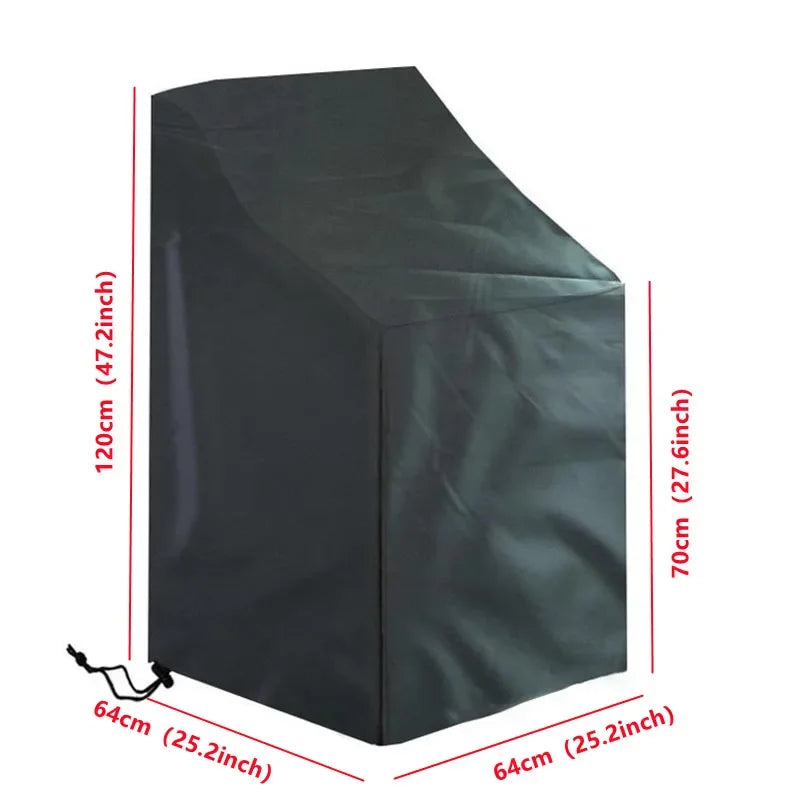 Stacked Chair Dust Cover — Waterproof, Dustproof Outdoor Garden Furniture Protector & Storage Bag