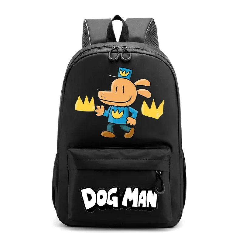New Dog Man Kids Backpack — Large-Capacity Cartoon Schoolbag for Boys, Children’s School Supplies & Gifts