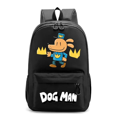 New Dog Man Kids Backpack — Large-Capacity Cartoon Schoolbag for Boys, Children’s School Supplies & Gifts