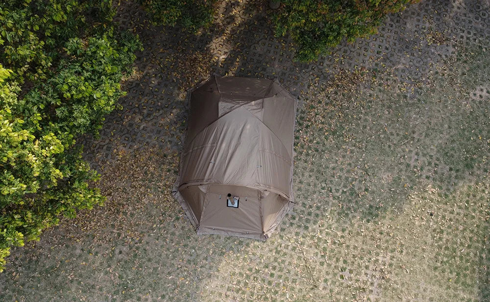 Fireproof Hot Tent for 2 People – Waterproof Extend Dome with Stove Jack & Snow Skirt, 4-Season Camping, Hiking, Hunting Winter Shelter