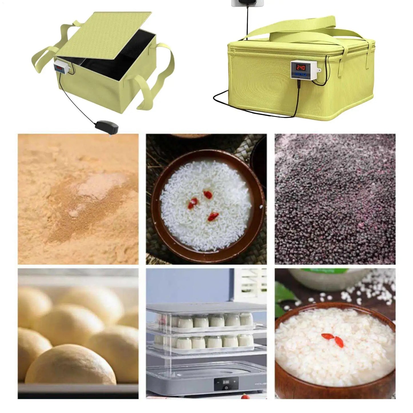 Temperature Controlled Bread Warming Box – Automatic Shut-Off Dough Proofer Fermentation Bag for Home Baking & Proofing Equipment